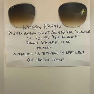 RayBan RB4416 Authentic Glass REPLACEMENT LENSES